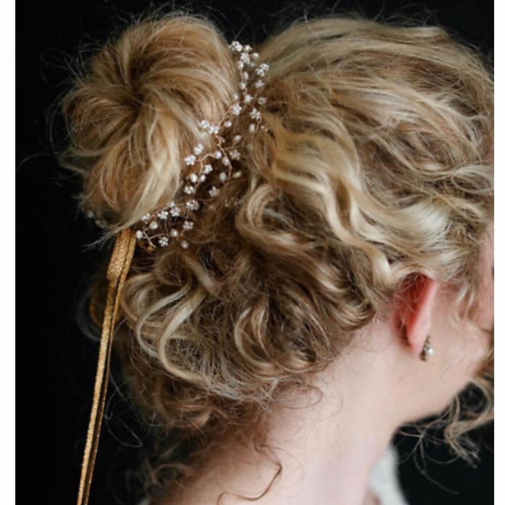 Boho bridal halo